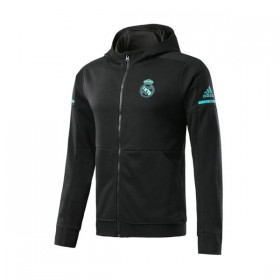 Real Madrid Hooded Trainingsjacke 2017-18 Schwarz